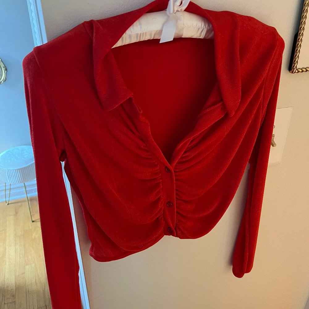 Y2K Red Slinky Top Nasty Gal Kourtney Kardashian